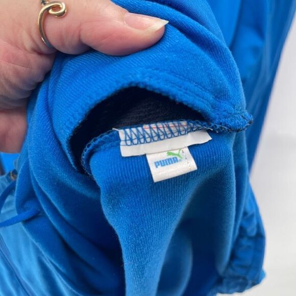 Puma Mens Liga Training Jacket Full Zip Active Adjustable Hem Logo Blue Size XXL - Picture 7 of 12